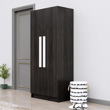 Wooden Almirah for Clothes, Wardrobe for Bedroom, 2 Door Wardrobe with 4 Shelves Huge Storage Space