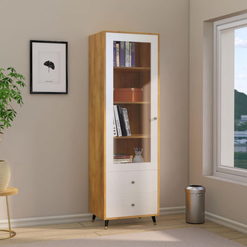 Book Shelf for Home Engineered Wood Bookshelf Multipurpose Study Room Home Decor Storage Rack Showcase Organizer for Living Room, - HXDR101FWGTSR