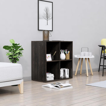 Book Shelf for Home, Engineered Wood Bookshelf Multipurpose Study Room Home Decor Storage Rack Showcase Organizer for Living Room, Bedroom, Office
