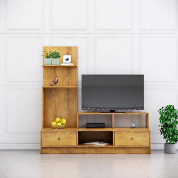 TV Unit for Living Room, Bedroom Unit Cabinet Base Mount with Storage Ideal for TV Upto 65"