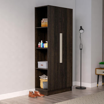 Wooden Almirah for Clothes, Door for Bedroom, 1 Door Wardrobe for Living Room & Hanging Space