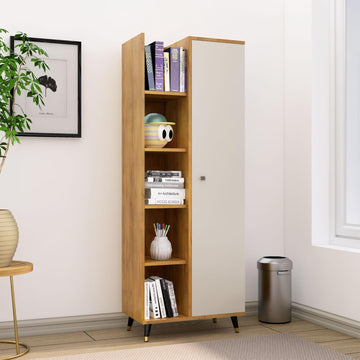 Book Shelf for Home Engineered Wood Bookshelf Multipurpose Study Room Home Decor Storage Rack Showcase Organizer for Living Room, Bedroom, Office - HXDR101GTFW