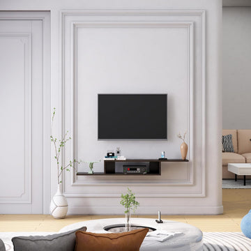 TV Unit for Living Room, Bedroom Unit Wall Mount with Storage Ideal for TV Upto 65"