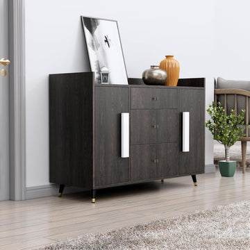 Multipurpose Storage Cabinet for Living Room, Kitchen, Office, Sideboard Cabinet with 3 Drawer and 2 Door Storage