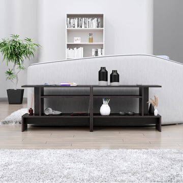 Sofa Side Table for Living Room Open Storage or Bed Side Stand (Giant Wood)