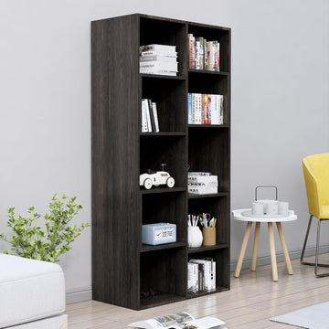 Book Shelf for Home, Engineered Wood Bookshelf Multipurpose Study Room Home Decor Storage Rack Showcase Organizer for Living Room, Bedroom, Office