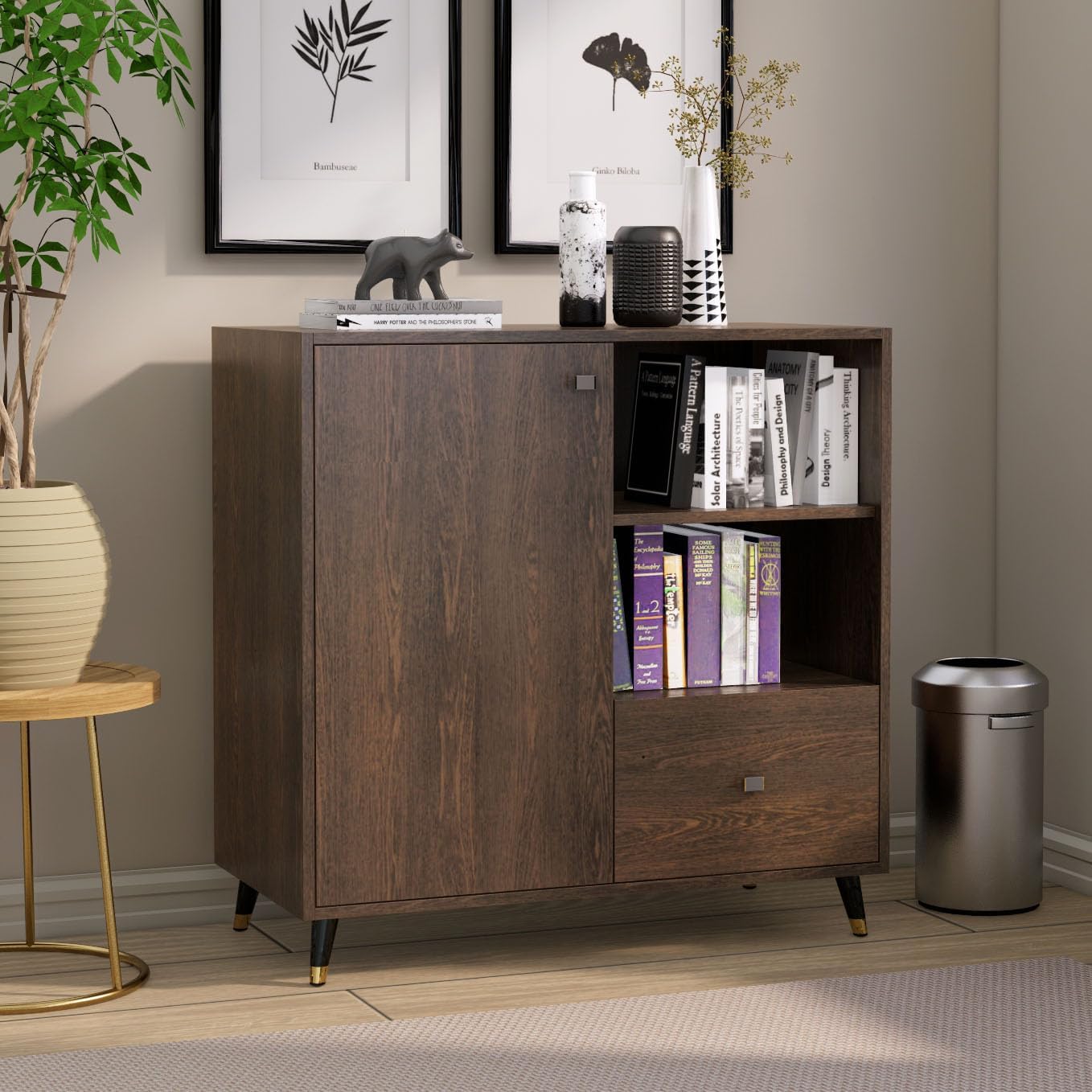 Home Engineered Wood Bookshelf Multipurpose Study Room